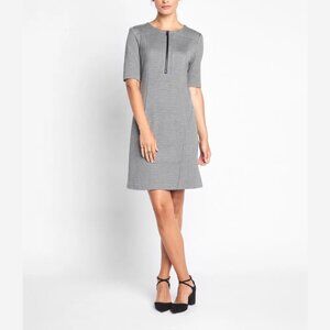 OF MERCER Short Sleeve Front-Zip Knit Shift Dress 14W